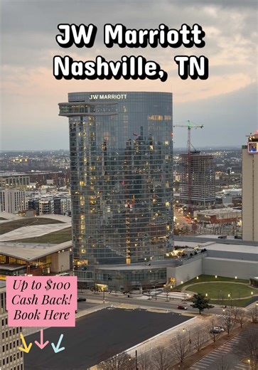🔗 Book at the Tagged Location in the Post! Luxury as soon as you step in the door. Gorgeous room, incredible high rise restaurant (Bourbon Steak), opportunity for a stunning sunset view over the city, classy pool & hang out space, & a full spa! #tiktokgonewstars #staycation #thingstodoinnashville #besthotel #nashville @JW Marriott @Marriott Hotels @Marriott Bonvoy *Deals mentioned are a limited time only until offers run out. There is no set end date. Please check rates & offers when booking