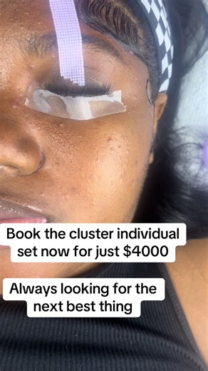 Looking for lightweight seamless lashes at an affordable price but the cluster base is too uncomfortable for you ? Or individual lash prices is just not in your budget then book the cluster individual set for a natural yet popping looking 💋fyppppppppppppppppppppppp #clusterlashes #booknow
