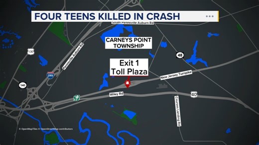 Charges filed against driver involved in head-on crash that killed 4 teenagers on NJ Turnpike