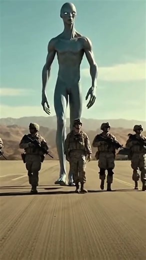 Crazy footage of Alien walking with military #alien #military