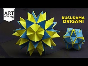 Origami | Creating a Colorful Kusudama Origami Flower | Pop Up Star | 3D Origami | DIY ‪@VENTUNOART‬