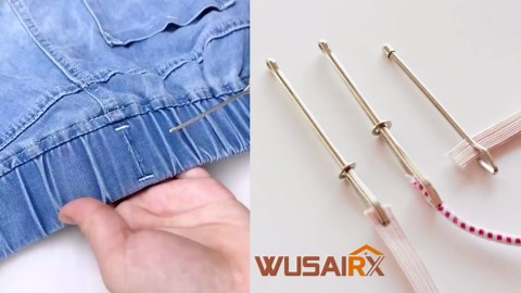 DIY Rope Threader Clip, Metal Easy Pull Drawstring Threader Tool with Tweezer Sewing Tool for Drawstring Replacement for Hoodies, Pants, Shorts, Sewing Supplies Accessories (8)