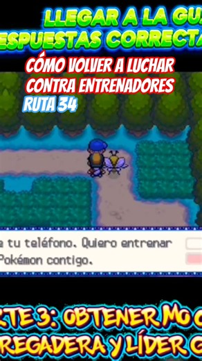 How to Rematch Trainers in Pokémon SoulSilver Remake Tutorial Guide NDS Route 34