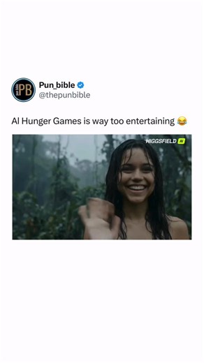 The wholly pun bible 📖 on Instagram: "@higgsfield.ai AI Hunger Games is crazy entertaining"