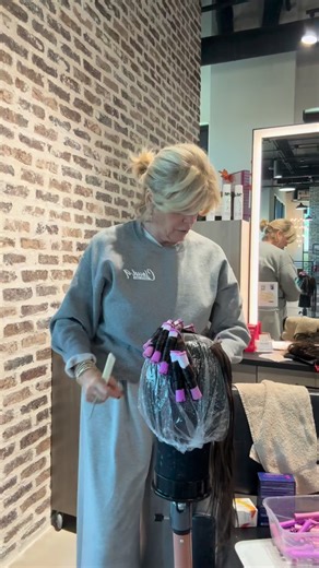 Some extra fun to prepare this Topper/extension for a special client #extension #topper #perm #naturalcurlyhair #cloud9salonandspa | Kim Cloud Skidmore