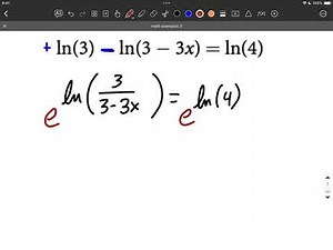 natural log equation solving