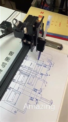 Amazing robotic drawing technique which you never seen before! #shorts #ytshort