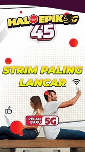 𝐍𝐢𝐤𝐦𝐚𝐭𝐢 𝐤𝐞𝐛𝐞𝐛𝐚𝐬𝐚𝐧 𝐢𝐧𝐭𝐞𝐫𝐧𝐞𝐭 𝐭𝐚𝐧𝐩𝐚 𝐡𝐚𝐝 𝐝𝐞𝐧𝐠𝐚𝐧 𝐩𝐞𝐥𝐚𝐧 𝐇𝐚𝐥𝐨𝐄𝐩𝐢𝐤𝟓𝐆 𝟒𝟓❗️ Layari internet dengan kelajuan 5G yang pantas tanpa bimbang dengan streaming, muat turun, dan bermain tanpa gangguan! 𝐇𝐚𝐧𝐲𝐚 𝐑𝐌𝟒𝟓/𝐛𝐮𝐥𝐚𝐧 😱 Dapatkan sekarang di aplikasi HaloGo Lifestyle dan rasai kehebatan 5G! #halotelcohq #halodimanajua #haloepik5g | HALO TELCO HQ