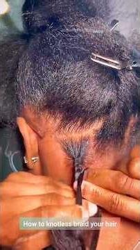 How to knotless braid your hair #shorts #braids #hairstyles #diy