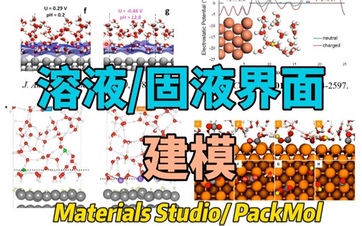 MS【电化学固液界面1】溶液与固液界面建模：Material Studio/PackMol显示溶剂建模 | MS杨站长 华算科技