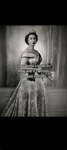 You wrote a letter in 1986 and it can only be open in 2085: