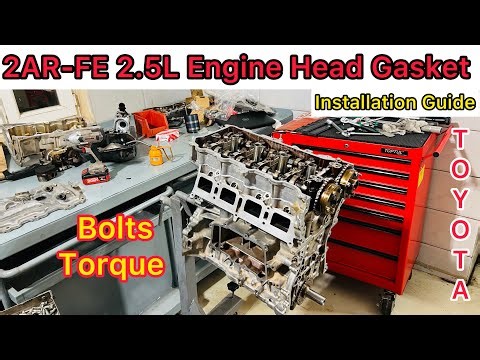 Toyota Camry 2.5L Head Gasket Installation & Head Bolts Torque Specs