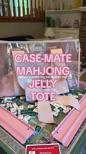 @Case-Mate Jelly Mahj tote launching tomorrow 6/11 at 10am 🎀 #casemate #mahjong #mahj #mahjongtable