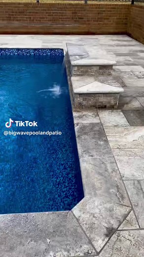 Stunning Pool Renovation with Silver Travertine Design