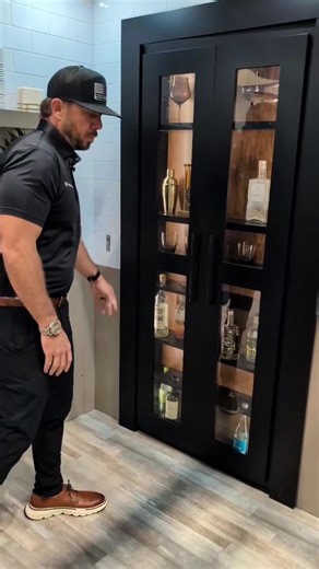 Innovative Hidden Door Liquor Cabinet Idea