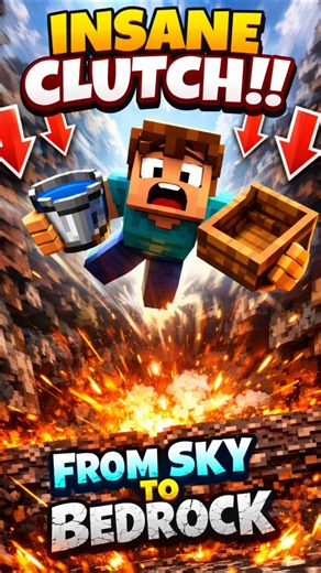 Most Dangerous Clutch in Minecraft 😱🔥 #shorts