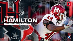 Rutgers DT Kyonte Hamilton is the Texans 7th Round Pick at 224th overall