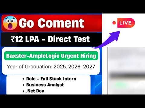❌No Shortlisitng - Direct Test Hiring 2026 | Amplelogic Mega Hiring 2026 | 2027, 2026, 2025 Batch