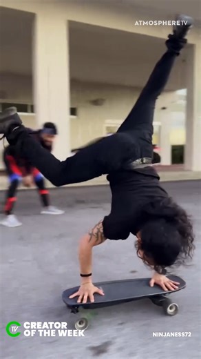 CHIVE TV on Instagram: "Chive TV’s #CreatoroftheWeek is Jefrick “Knife Ninja” Barrios @ninjaness72 🗡️🔥 This Houston‑based knife throwing instructor built his following by fusing parkour, breakdance, martial arts and knife throwing! Self‑taught via YouTube, Jefrick mastered flips and freerunning before blending those skills with knife tricks and martial‑arts moves. His innovation paid off: Jefrick invented the “Scorpion throw”—hurling a knife with his hair—which led to him competing on TBS’s “G