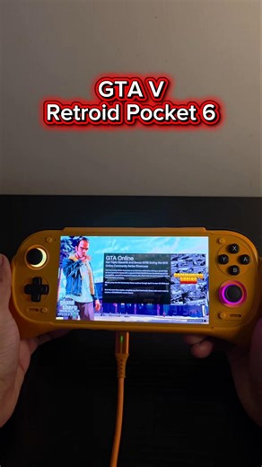 GTA V Running on the Retroid Pocket 6 12GB #gta5 #emulation #rp6 #retrogaming #gaming #pcgaming