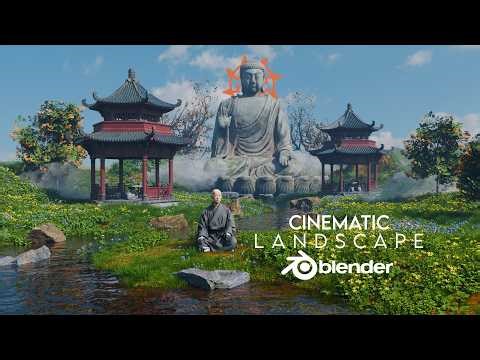 Make EPIC JAPAN 🏯 Landscape in Blender And Realistic Environment 🌿 Tutorial
