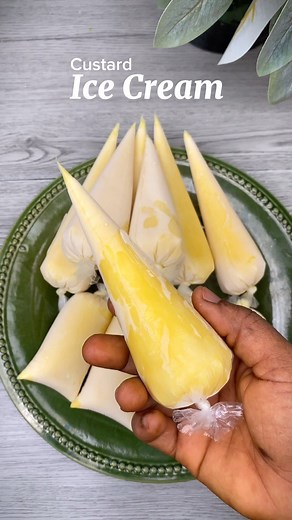 Don’t be bored. Try this custard ice cream and enjoy Custard 4tbsp Evaporated Milk 1/2 cup Condensed Milk 1/4 cup Powdered milk 1 cup Vanilla extract 1 tsp Sugar- to your taste Salt to taste.. You can add more milk if you want it extra creamy. #icecream #milk #custardicecream | The Hot Burner