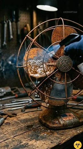 USA ka 70 Saal Purana Fan 😱 | Rust Removal Transformation #shorts#reelschallenge#rustremoval#welding