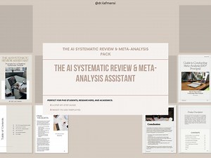 AI Systematic Review & Meta-analysis Guide: Templates   Dissertation Planner (digital Download) - Etsy Canada