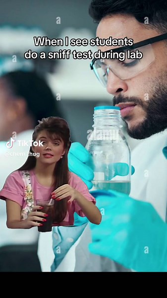 Waft — don’t sniff! #lab #safety #chemistry #student #science #Meme #MemeCut