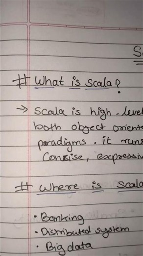 Scala Handwritten Notes Part 1 📚 | Learn Scala Basics #scala #coding #cleancode