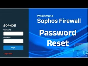 how to reset bypass password Sophos xg firewall using putty USB console cable
