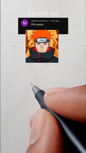 Naruto drawing with his name | Soren's Art #naruto #narutoshippuden #anime #drawing #sjram