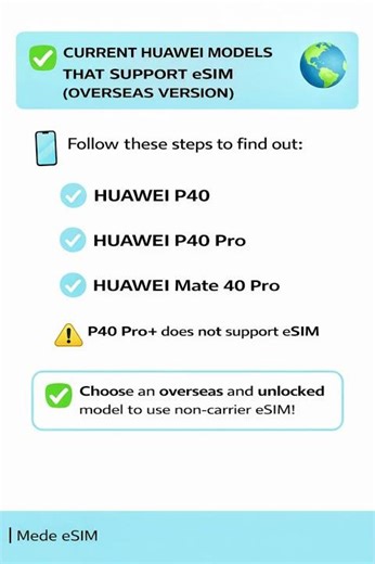 Huawei eSIM Setup Tutorial | P40, Mate 40 Pro Supported Models & Activation Steps#huawei #medeesim
