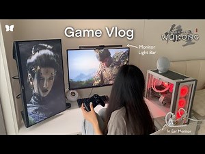 cozy sunday 🎮 | unboxing peripherals 📦 trying BLACK MYTH: Wukong 🐒