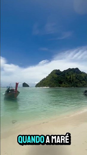 Thale Waek, a praia onde o mar abre no meio. Já salva essa dica da Tailândia! 😍🌊 #thalewaek #krabi