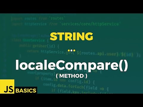 Javascript Basics · String · localeCompare() (method)