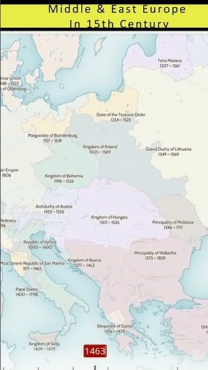 Middle and East Europe in 15th Century animated map | Map