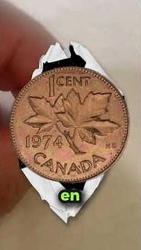 El centavo de Canadá 1974 es uno de los más coleccionados del periodo de bronc