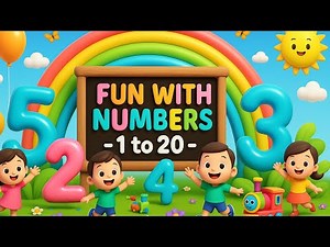 Learn 1 to 20 Counting with Cute 3D Numbers | Fun Math for Kids | Preschool Numbers with Animation