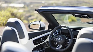Driving the latest Mercedes convertible
