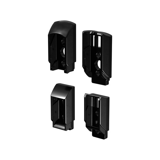 PEAK Black Aluminium Deck Balustrade Stair Bracket Kit - Black
