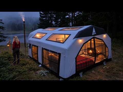 THIS TENT IS BASICALLY A HOUSE! LUXURY CAMPING
