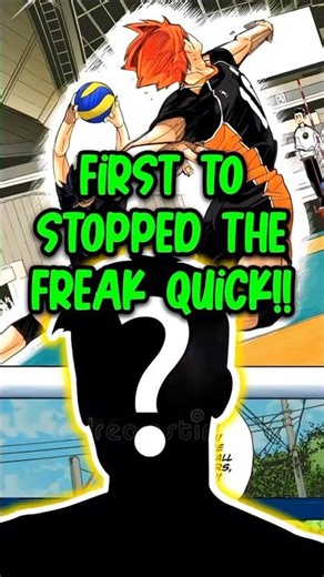 😱 The First PLAYER who STOP their QUICK ATTACK! #haikyuu #quickattack #nekoma