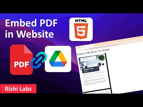 How to Embed a PDF in Your Website | HTML5