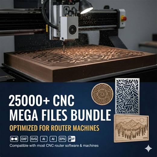 25000  CNC MEGA Files Bundles Machines, STL File for 3D Cnc Router Machine, Mega Pack Cnc Stl, Cnc Router Files Cnc Files Lifetime Access - Etsy
