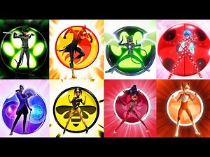 TODAS AS TRANSFORMAÇÕES DA 4ª TEMPORADA DE MIRACULOUS LADYBUG!!