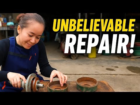Unbelievable! Watch How She Restored & Repaired a 370W Electric Motor and Water Pump