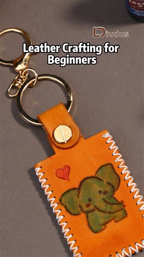Beginner Leathercraft Kit – Make Your Own Cute Elephant Keychain