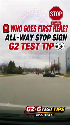Who Goes First at an All-Way Stop? 🚨 Ontario G2 Test Tip 2026 👀