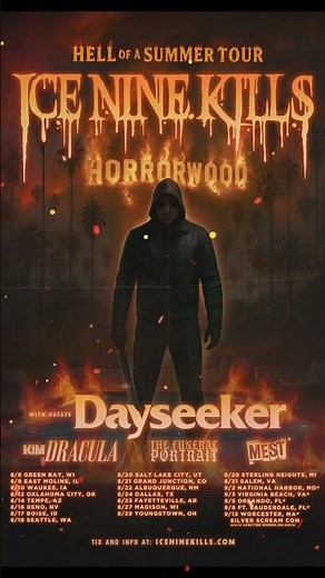 Burn with us on the HELL OF A SUMMER TOUR, w/ Dayseeker, Kim Dracula, The Funeral Portrait, and MEST